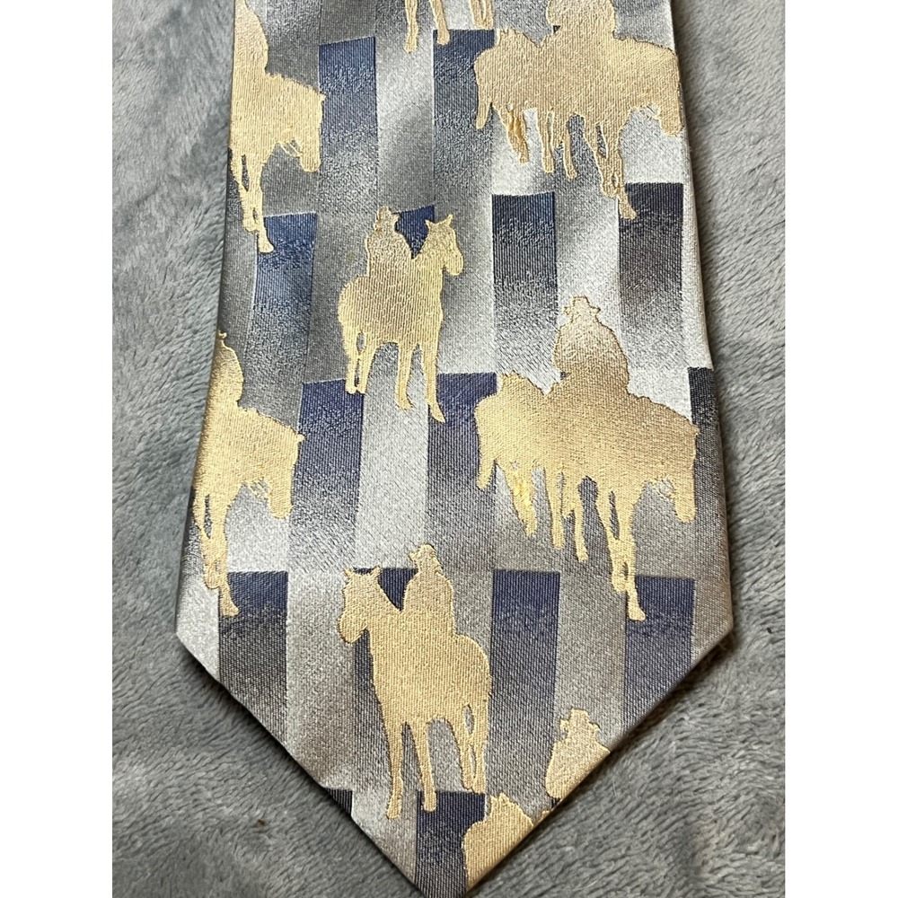 Circle S Neckwear Silk Horse Rider Tie Western Equestrian Novelty 4in